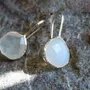 Bijoux - BOUCLES D'OREILLES ARGENT "DROP" PIERRE DE LUNE - KARAWAN AUTHENTIC