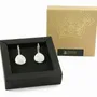 Bijoux - BOUCLES D'OREILLES ARGENT "DROP" PIERRE DE LUNE - KARAWAN AUTHENTIC
