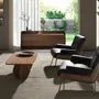 Coffee tables - Oval walnut barrel coffee table - ANGEL CERDÁ