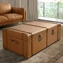 Caskets and boxes - Brown leather trunk - ANGEL CERDÁ