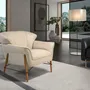 Armchairs - Sand leather armchair - ANGEL CERDÁ