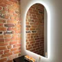Miroirs - Miroir demi-arche avec lumières (60x100cm) - SCANDINAVIAN GLASSFACTORY