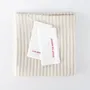 Table linen - Embroidered Linen Napkins – “Savor the Moment” & “Love Always” - OURY HOME