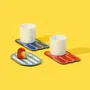 Tea and coffee accessories - Wave Coaster – Graphic Table Accent in Color - ISUWA