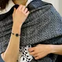 Foulards et écharpes - ETOLE EN SOIE ERI "ESHANI" GRIS ARGENT - KARAWAN AUTHENTIC