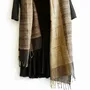 Foulards et écharpes - ETOLE EN SOIE SAUVAGE "ASSAM" - KARAWAN AUTHENTIC