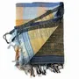 Foulards et écharpes - ETOLE EN LIN, COTON BIO ET JUTE "CHESS” - KARAWAN AUTHENTIC