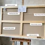 Paintings - Original handmade wall art. Abstract gray gold painting "Desert 2" - MATISS ART STUDIO