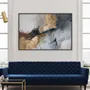 Paintings - Original handmade wall art. Abstract gray gold painting "Desert 2" - MATISS ART STUDIO