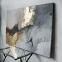 Paintings - Original handmade wall art. Abstract gray gold painting "Desert 2" - MATISS ART STUDIO