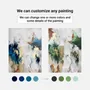 Tableaux - Peinture originale abstraite texturée colorée vert bleu « Bay 5 » - MATISS ART STUDIO
