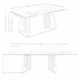 Tables Salle à Manger - Table de salle à manger rectangulaire à rallonge en verre trempé, noye - ANGEL CERDÁ