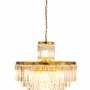 Hanging lights - Dazzling golden chandelier - SIGNATURE MOBILIER ET DÉCORATION