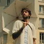 Cosmétiques - Mini parapluie-ombrelle anti-UV – Rayures Jaune Lin - Aurora - ANATOLE