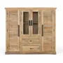 Wardrobe - Solid mango wood cabinet with two central doors - GINER Y COLOMER