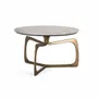 Coffee tables - Coffee table with metal base and marble top - GINER Y COLOMER