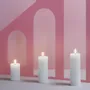 Éclairage LED - Basic Colours Melted Pillar Candles Silk - MOODS & MORE