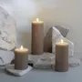 Éclairage LED - Basic Colours Melted Pillar Candles Rock - MOODS & MORE