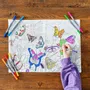 Placemats - colour-in butterfly placemat to go - EATSLEEPDOODLE