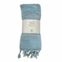 Serviettes de bain - FOUTA EN COTON BIOLOGIQUE - Collection DOLCE- Couleur Aigue marine - KARAWAN AUTHENTIC