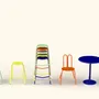 Lawn chairs - PASTILLE stackable outdoor bench - VIADUCS