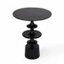 Tables basses - TABLE RONDE NOIR MAT D45x56h - FANCY