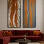 Tableaux - Sillage est un diptyque abstrait en deux parties, à l'acrylique-resin - TURIK&ART (KSENIIA TURIK)