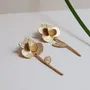 Bijoux - BOUCLES D'OREILLES LONGUES ET DORÉES PAMPALONIA - JOIDART