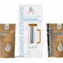 Accessoires thé et café - Carafe filtrante en verre rechargeable 1.5L zéro plastique - LE CHARBON ACTIF FRANCAIS