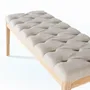 Wardrobe - Natural pine and beige fabric bench - GINER Y COLOMER