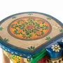 Stools - Hand-painted mango wood stool with multi-colored details - GINER Y COLOMER