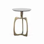 Tables basses - Table appoint moderne aluminium et marbre - GINER Y COLOMER
