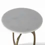 Tables basses - Table appoint moderne aluminium et marbre - GINER Y COLOMER