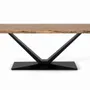 Dining Tables - Acacia wood and metal dining table - GINER Y COLOMER