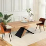 Dining Tables - Acacia wood and metal dining table - GINER Y COLOMER