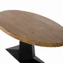 Tables Salle à Manger - Table à manger bois d'acacia naturel et fer noir 200cm - GINER Y COLOMER