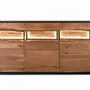 Buffets - Buffet en bois d'acacia naturel et noir - GINER Y COLOMER