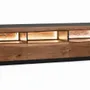 Meubles TV - Meuble TV en bois d'acacia naturel et noir - GINER Y COLOMER