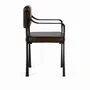 Chaises - Chaise recouverte de cuir naturel marron et pieds en métal - GINER Y COLOMER