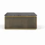 Tables basses - Table basse en bois recouverte de bronze et plateau en marbre - GINER Y COLOMER