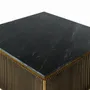 Tables basses - Table basse en bois recouverte de bronze et plateau en marbre - GINER Y COLOMER