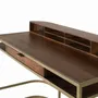Desks - Handcrafted mango wood desk with golden frame - GINER Y COLOMER