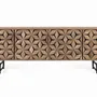 Meubles TV - Meuble TV en bois de manguier fait main avec 4 portes, 177 cm - GINER Y COLOMER