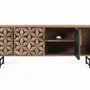 Meubles TV - Meuble TV en bois de manguier fait main avec 4 portes, 177 cm - GINER Y COLOMER