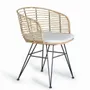 Chaises - Lot de 2 chaises en rotin et métal - GINER Y COLOMER