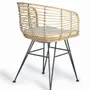 Chaises - Lot de 2 chaises en rotin et métal - GINER Y COLOMER