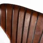 Fauteuils - Fauteuil recouvert de cuir naturel marron avec pieds en métal - GINER Y COLOMER