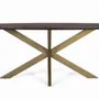 Tables Salle à Manger - Table à manger ovale en bois d'acacia et pieds en métal 200 cm - GINER Y COLOMER