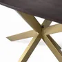 Tables Salle à Manger - Table à manger ovale en bois d'acacia et pieds en métal 200 cm - GINER Y COLOMER