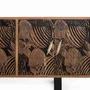 Buffets - Buffet bois d'acacia naturel et noir plus métal - GINER Y COLOMER